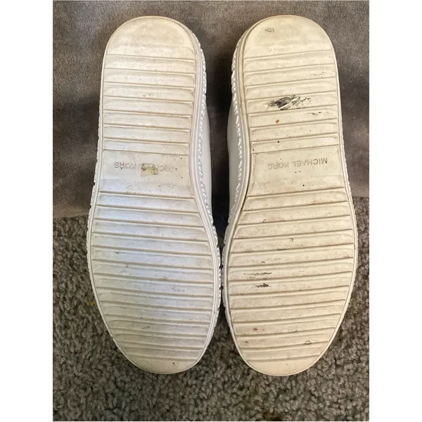 Michael Kors White Leather Low-Top Lace-Up Sneakers - Image 2