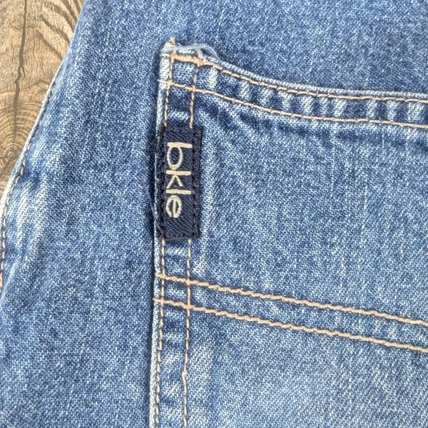 BKE Size 29 Denim High Rise Blue Jean Shorts Retro Vintage Cotton Button Fly - Image 4