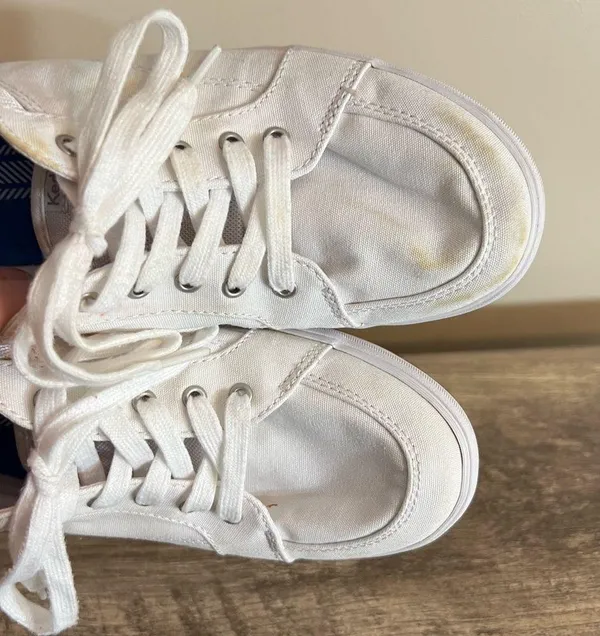 Keds White Canvas Sneakers Tennis Shoes Women’s Size 8.5 DIY Project - Image 9