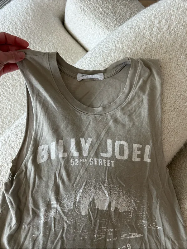 Daydreamer x Free People Billy Joel 52nd Street Oversized Green Tank Top XS - Image 3