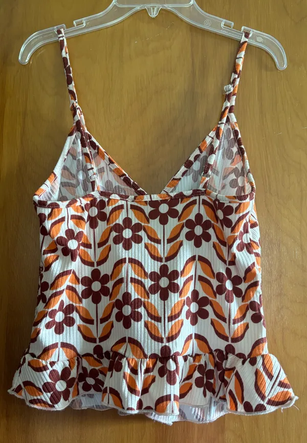 Willow + Root Tank Floral Top Cropped Adjustable - Image 4