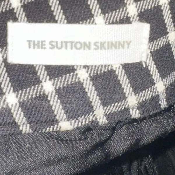 LOFT Sutton Skinny Pants 10P Black White‎ Checkered Petite Office Chic - Image 4