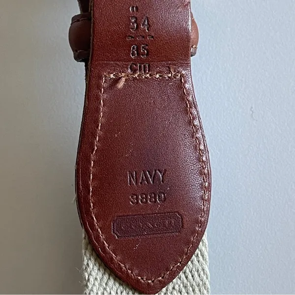 Coach Vintage 34" #3880 Canvas Leather Belt - Image 5