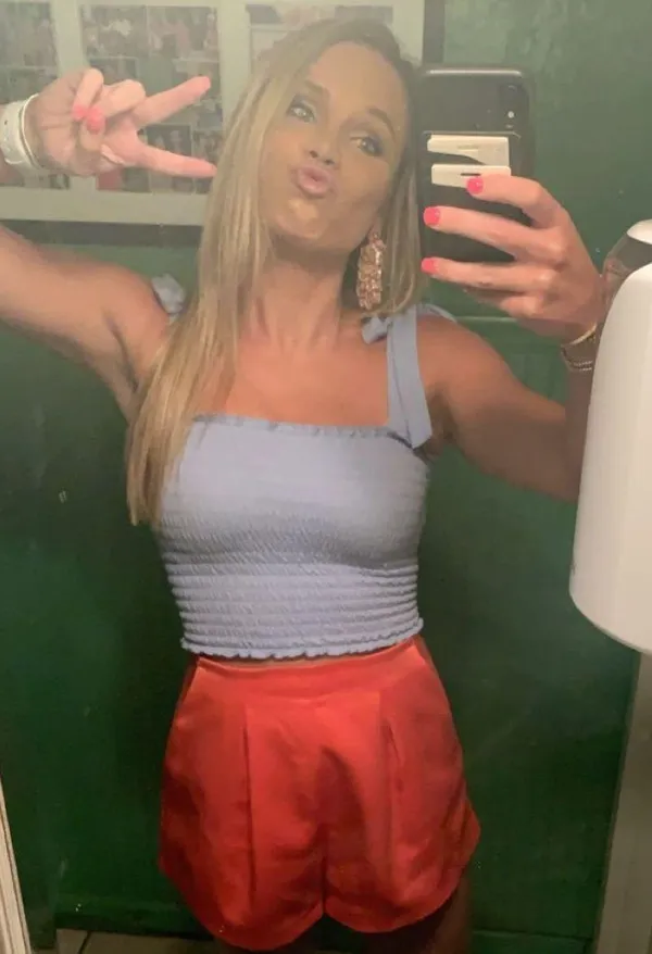 Forever 21 Blue Smocked Crop Top - Image 2
