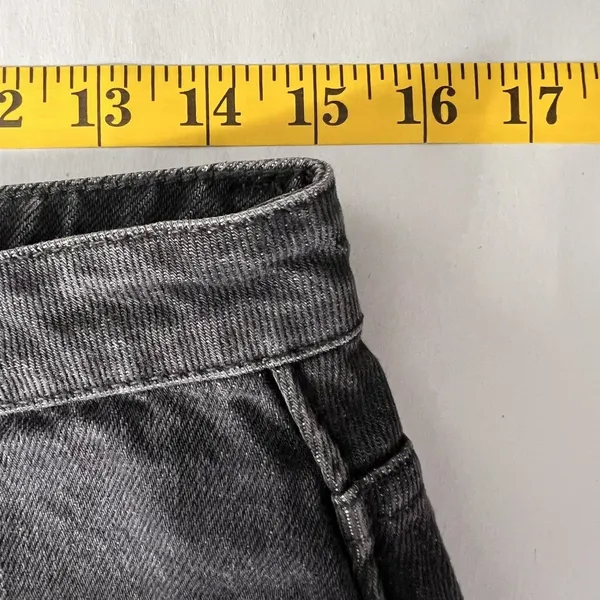 Free People We The Free Womens Mini Skirt Size 28 Black Denim Raw Hem Button Fly - Image 8