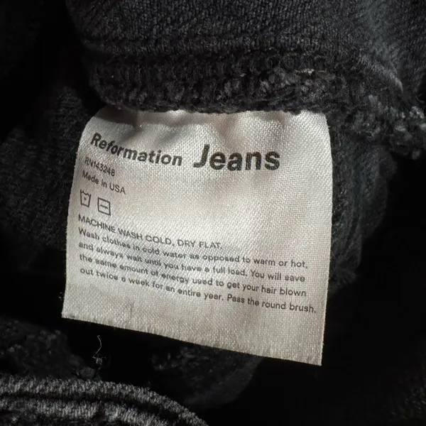 Reformation Jeans Kayo High and Skinny Black Jeans Women’s 27 - Image 7