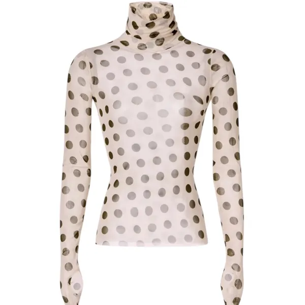 AFRM- Zodie Polka Dot Turtleneck Top Size XS - Image 5