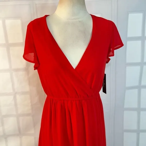 Lulu’s nwt Lost in the Moment Red Maxi Dress size small - Image 5
