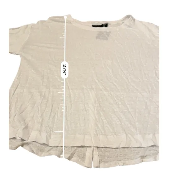 Adrienne Vittadini NWT Linen Top Women's XL White Long Sleeve Lightweight Resort - Image 8