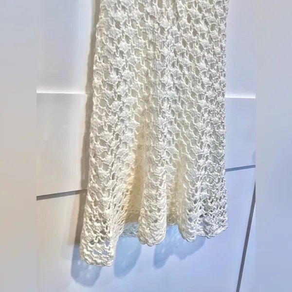Beginning Boutique Tulip Cream Crochet Mini Dress - Image 7