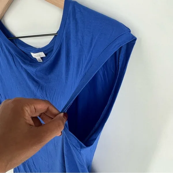 Aritzia Wilfred Soft XXS Cap Sleeve Solid Basic Open Back Crossover Tee‎ - Image 6