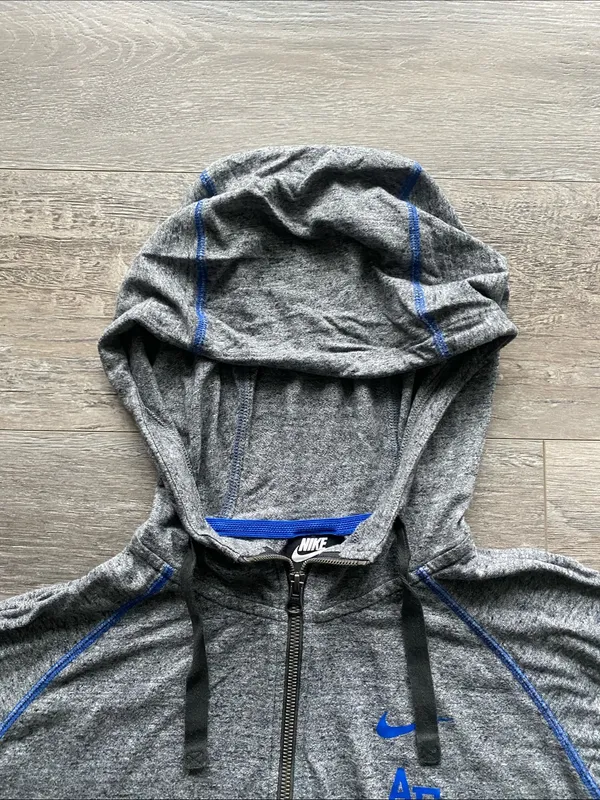 Nike Air Force Falcons Gray Full Zip Hoodie Womens Sz Large Football Military - Image 5