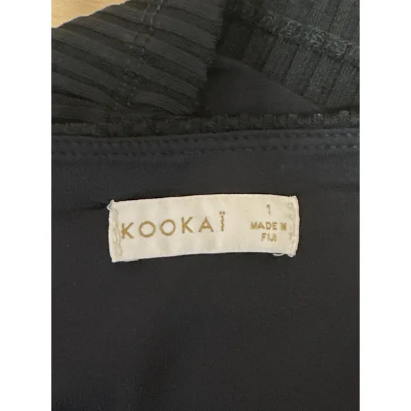 Kookai Women's Black Strapless Sleeveless Ribbed Knit Tube Bandeau Crop Top 1 - Image 3