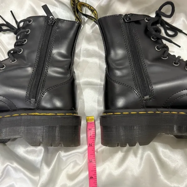Dr. Martens Jadon Hi Polished Smooth Boots Leather Black 6 Platform Grunge Edgy - Image 14