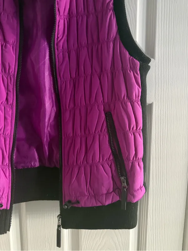 Calvin Klein Performance Pink Quilted Zip-Up Puffer Vest Collared Size Large - Image 4