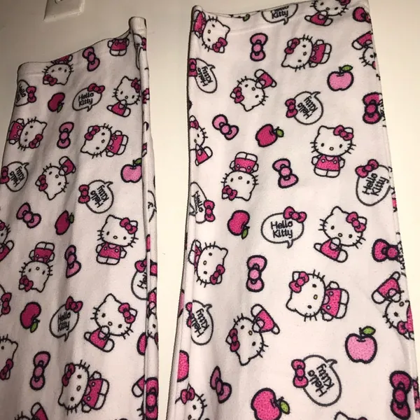 Hello Kitty Adult Pajama Bottoms Sleep Pants Size Large - Image 3