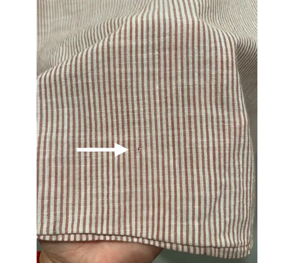 Madewell V-Neck Button-Back in Strip Short Sleeve Red White Blouse - Image 7