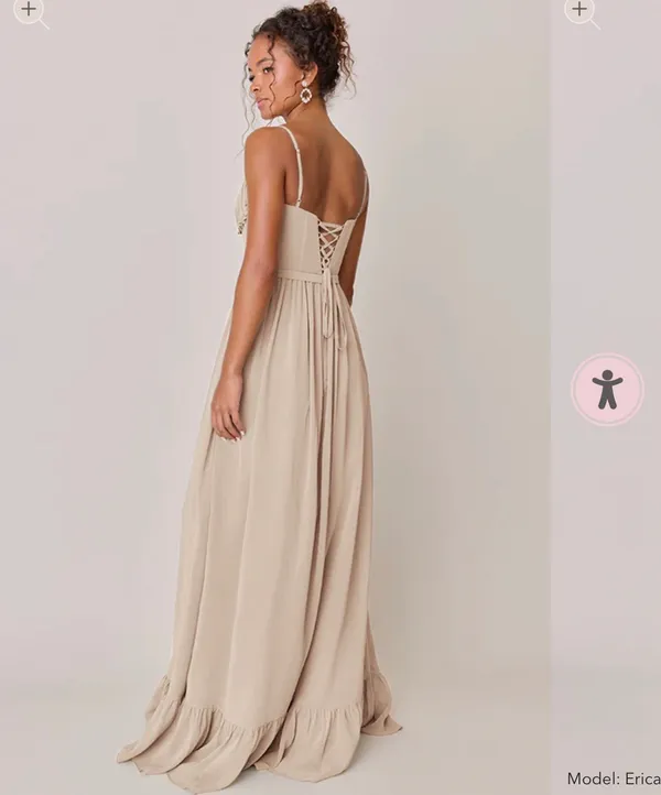 Revelry Bridesmaid Champagne Dress - Image 2