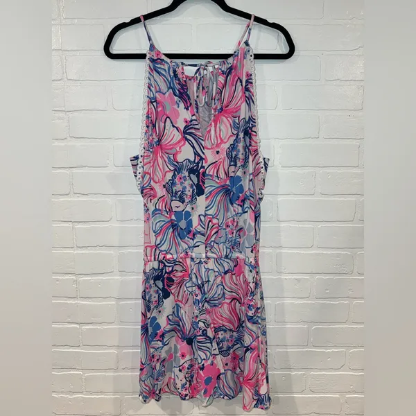 Lilly Pulitzer Gianna Make A Splash Skort Romper in Prosecco Pink - Image 12