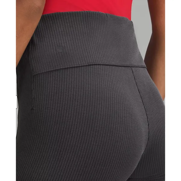 Lululemon Softstream Flared Ribbed Pants Womens 4 Gray‎ Yoga Workout Travel Gym - Image 2