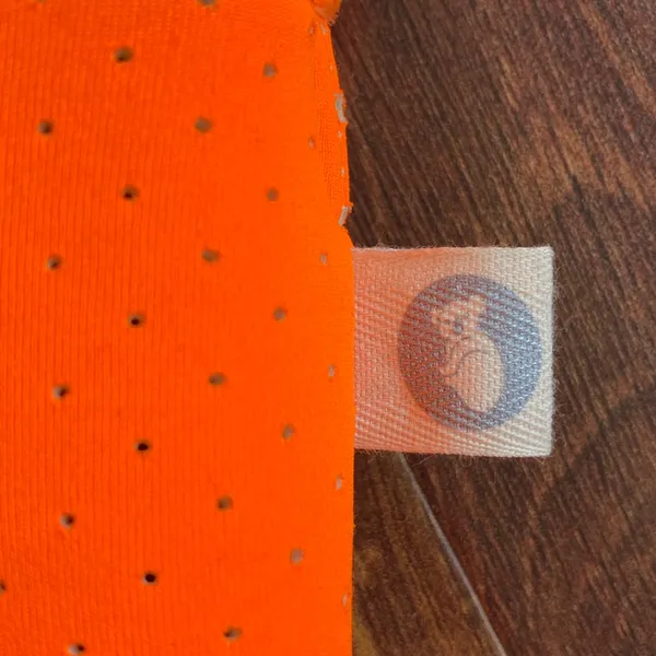 Quilted Koala Perforated Mini Scuba Crossbody Tote Bag Neon Orange With Straps - Image 2