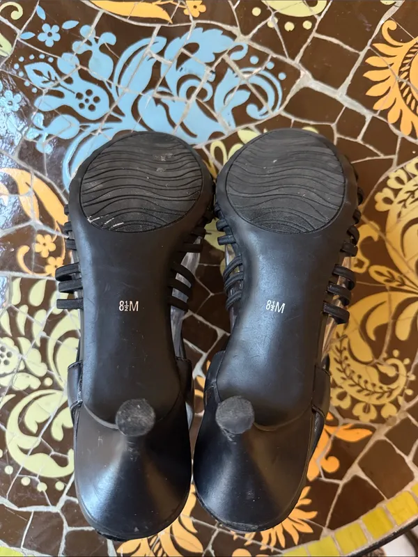 IMPO Stretch Elastic Strappy kitten Heels Sz: 8.5 - Image 5