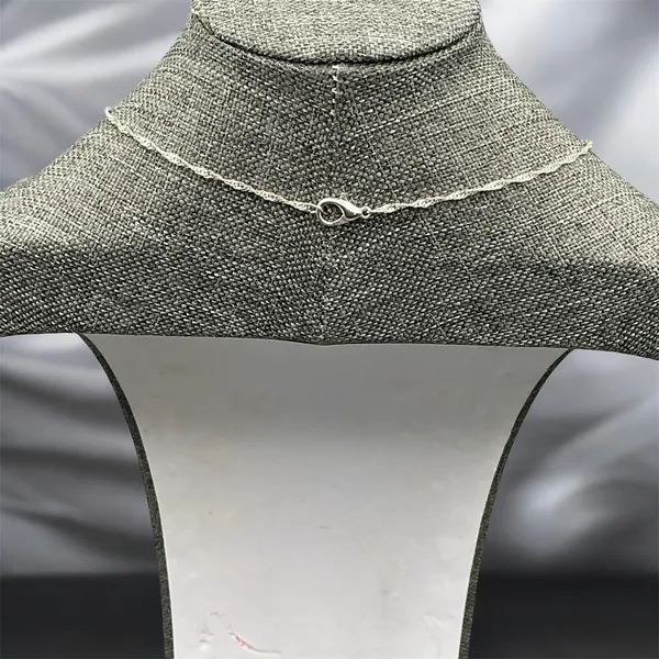 Sterling Silver Very Pretty Multi-green Crystal 925 Signed Pendant/ Silver plated Chain - Image 4