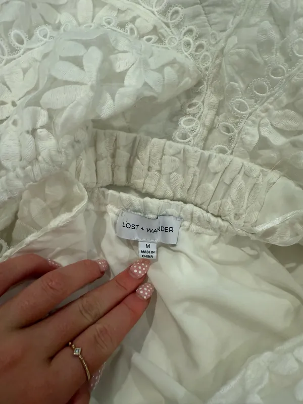 Lost + Wander white floral mini dress - Image 5