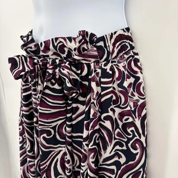 Moon Orchid Boho Maxi Skirt Sz L Cottagecore Festival Abstract Artsy Coastal - Image 5