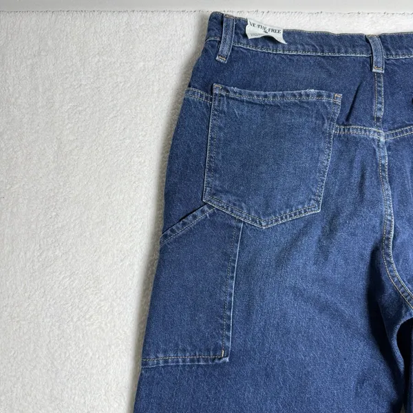 We The Free Womens Tinsley Baggy Jeans Size 31 High Rise Straight Leg Festival - Image 5