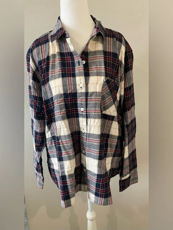 Aerie Off-Duty Plaid Flannel Button Down - Image 2