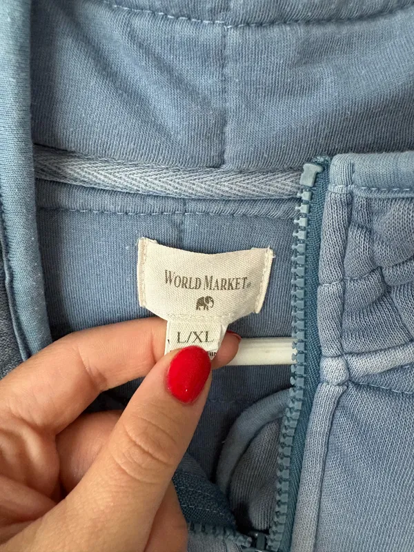 World Market quilted blue jacket! Size L - Image 3