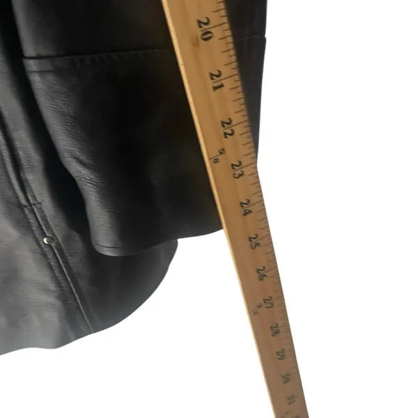 East 5th‎ Womens Black Genuine Leather Button Front Coat Jacket XL XLARGE - Image 7
