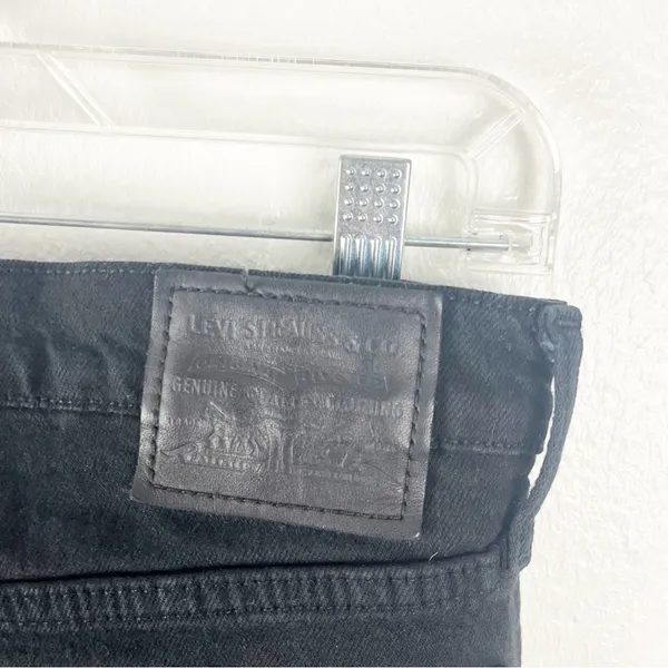 LEVI’S Black Big E Button Fly Wedgie Straight Leg Jeans Size 28 Biker Casual - Image 6