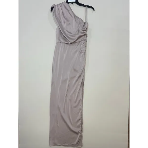 elle zeitoune Luna one shoulder maxi Satin Gown Size XS - Image 4