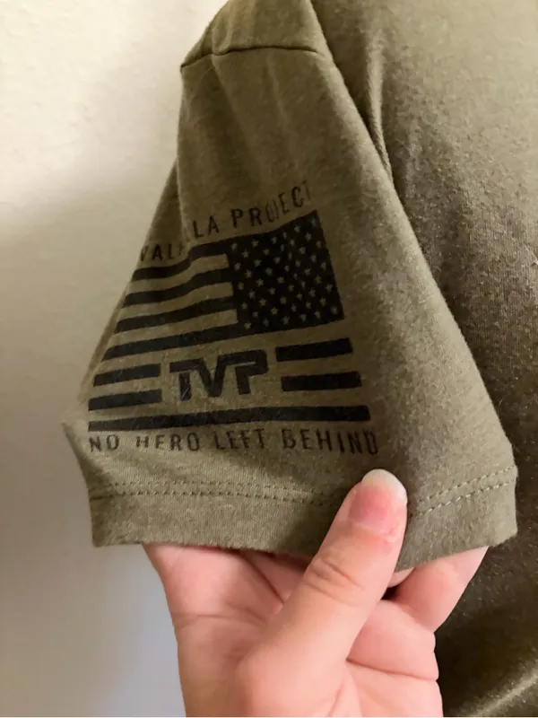 TIL Valhalla project Medium Pearl Harbor Remembrance Olive Green Graphic T-Shirt - Image 3