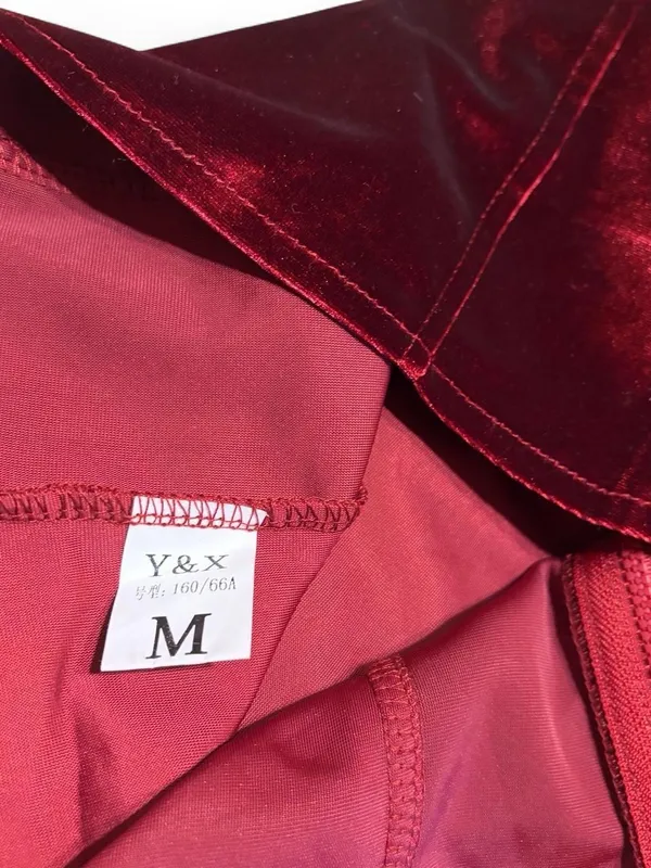 Women’s Red Velvet Bustier Top - Image 2