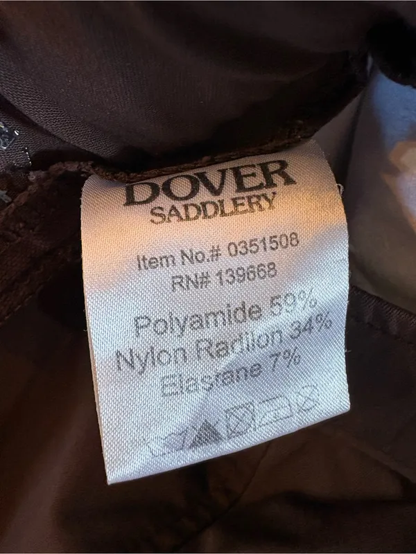 Dover Saddlery Breeches Women 34 Brown Knee Patch Riding Pants - Image 6