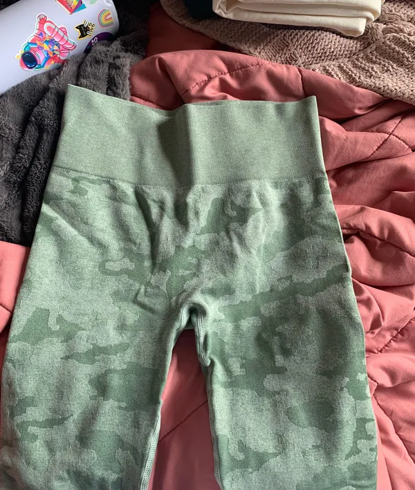 Sage Green Camo Leggings - Image 2