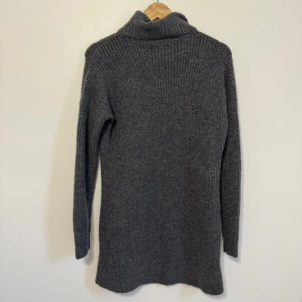 Abercrombie & Fitch Knit Turtleneck Sweater Dress Gray Size Medium - Image 4