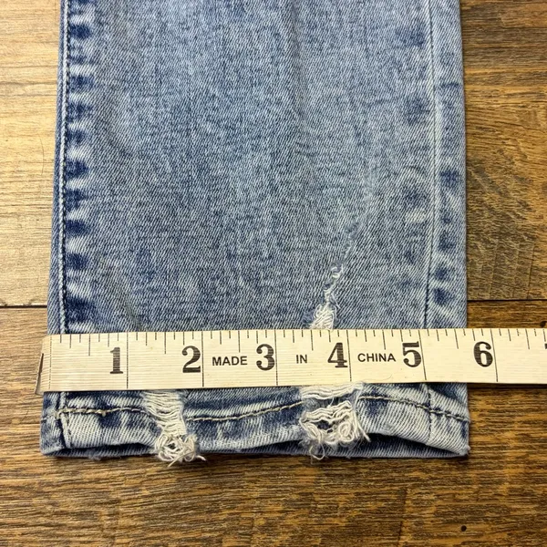 BKE Monroe Universal Upper Slim Thigh Mid Rise Skinny Jeans Women 29x32 Distress - Image 5