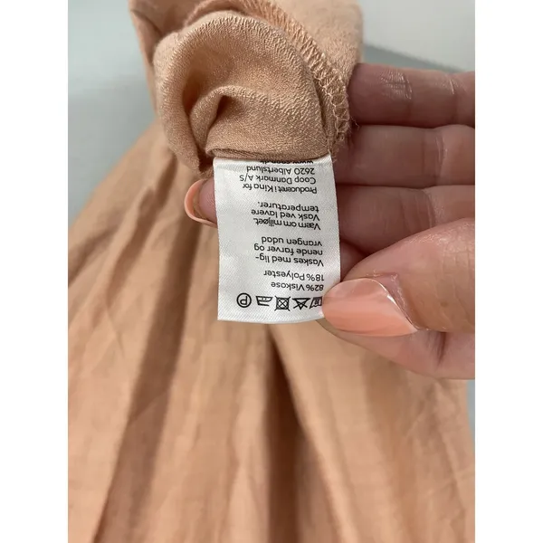 Coop Womens Dress Peach Smocked Adjustable Strap Mini Size 36 - Image 5