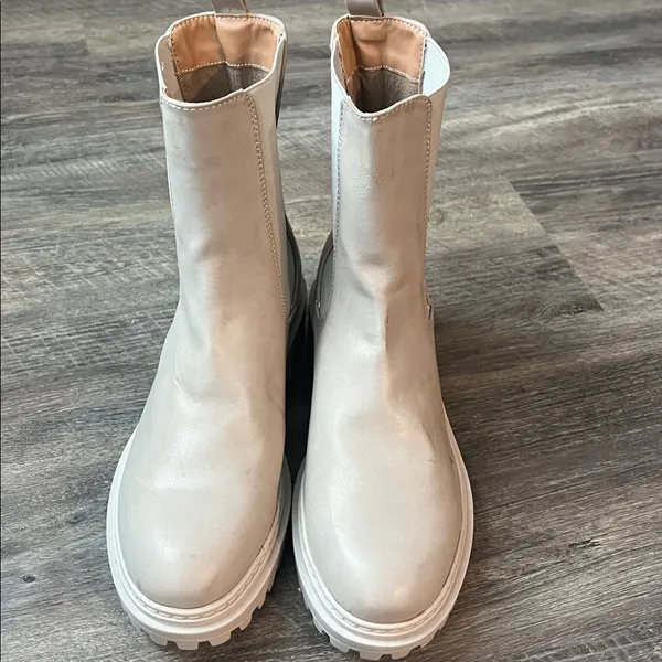 Anna‎ Field Women’s Beige Chelsea Ankle Boots Size 9 ✔️ - Image 3