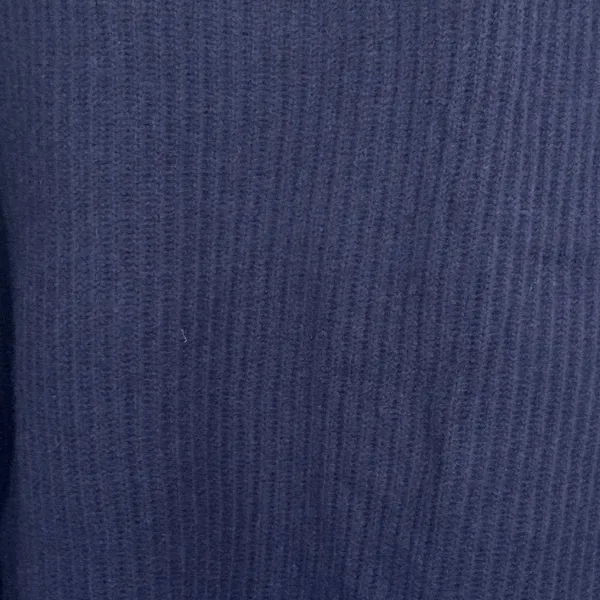 Quince Navy Blue 100% Cashmere Ribbed Crew Neck Sweater Womens Large NEW - Image 5