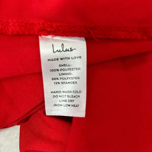 Lulus Much to Celebrate Red Swiss Dot Wrap Dress Large - Image 14