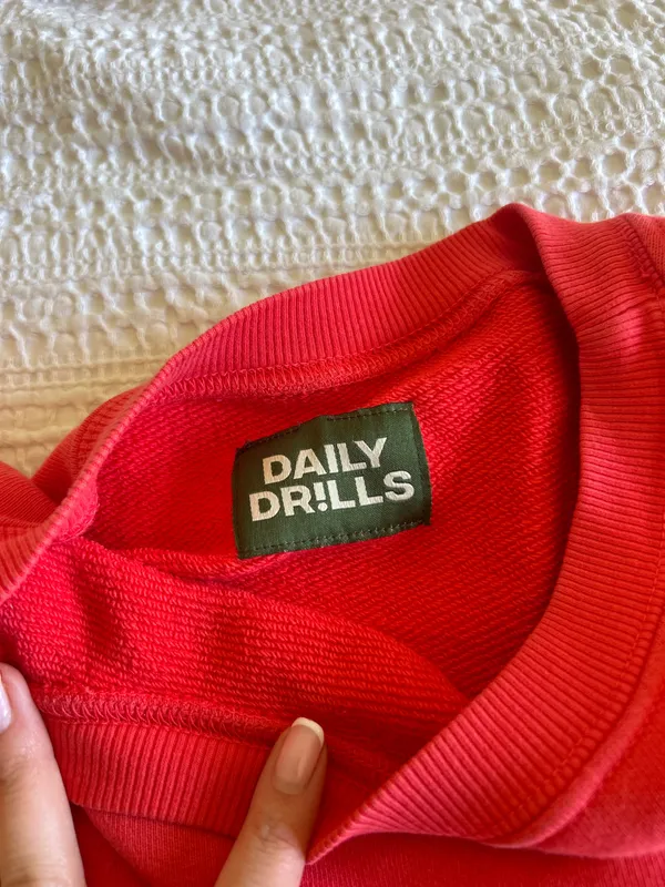 Daily Drills Red Crewneck Oversized Size L/XL - Image 2