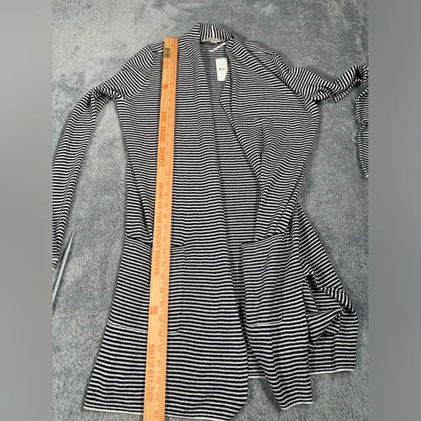 NWT Loft cardigan Black and White Striped sweater small MSRP$70 - Image 6