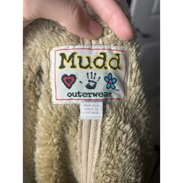 🧥 Y2K Mudd Cropped Penny Lane Faux Sherpa Jacket Size m - Image 2