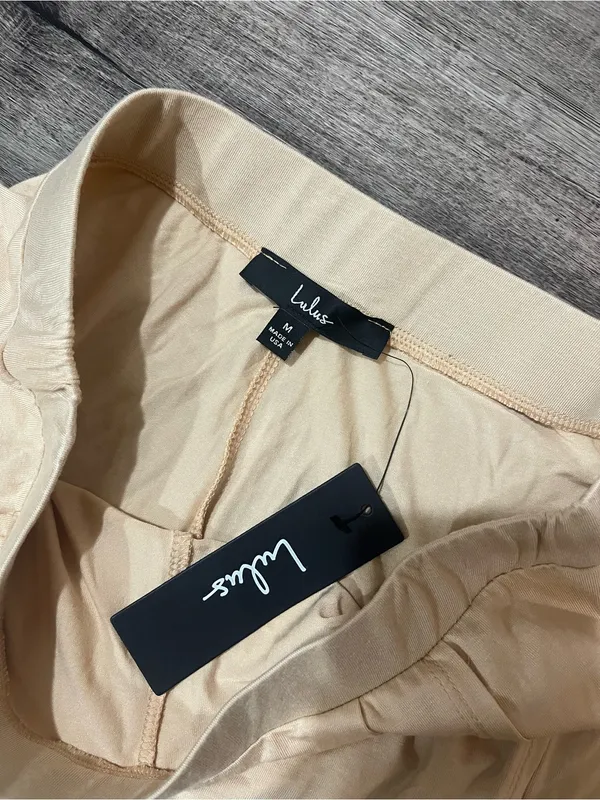 LULUS Knockout Beige Wide-Leg Pants - Image 5