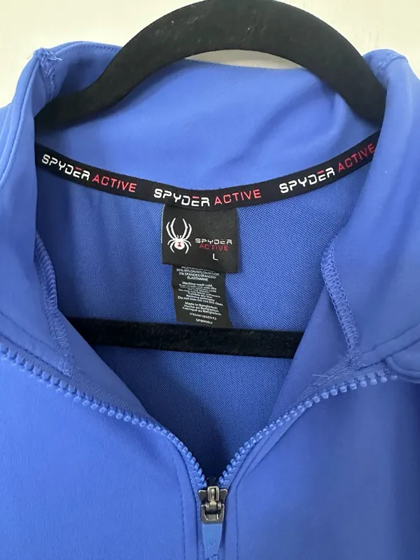 Spyder Full Zip Athletic Jacket Size L Blue Activewear Yoga - Image 4